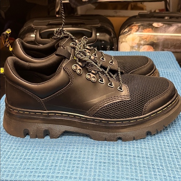Dr. Martens Black Leather and Mesh Derbys